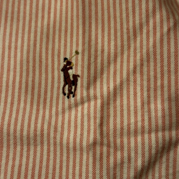 Ralph Lauren Sport Button Down:  Slim Fit Pink Striped Size 8 - Picture 10 of 12